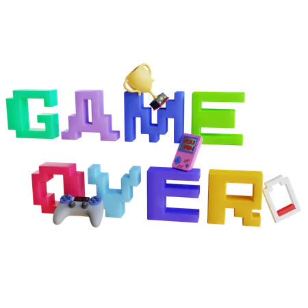 Game Over Tet  3D Icon