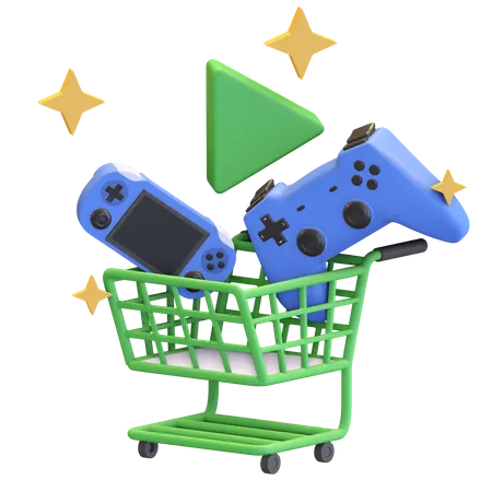 Game shop  3D Illustration