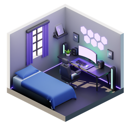 Gaming Room  3D Icon