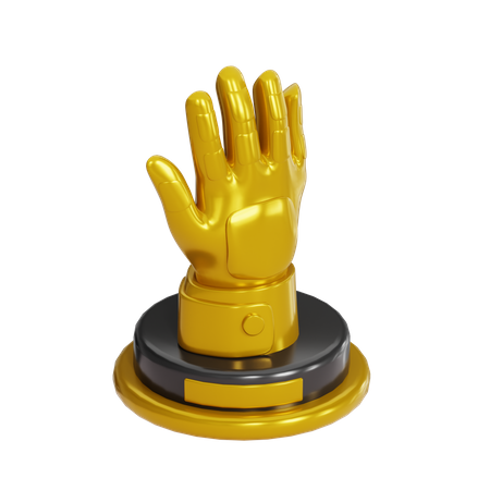 Gants dorés  3D Icon