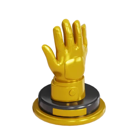 Gants dorés  3D Icon