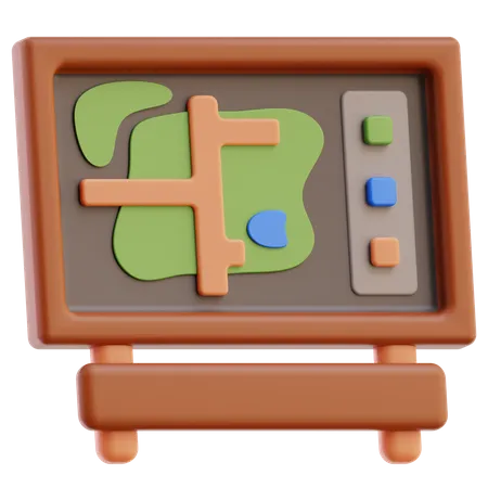 Garden Map  3D Icon