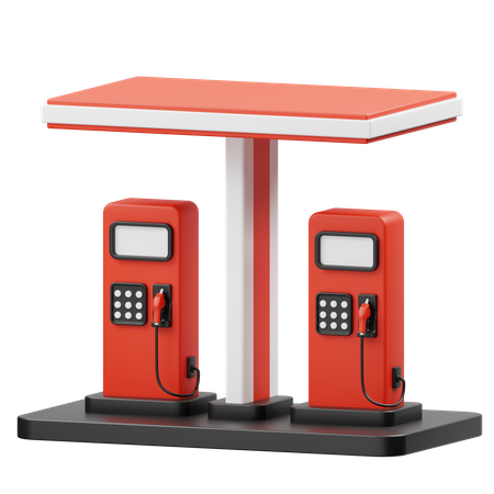 Gas Station  3D Icon