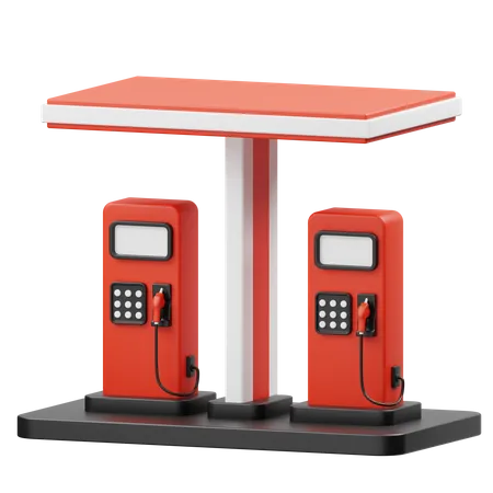 Gas Station  3D Icon