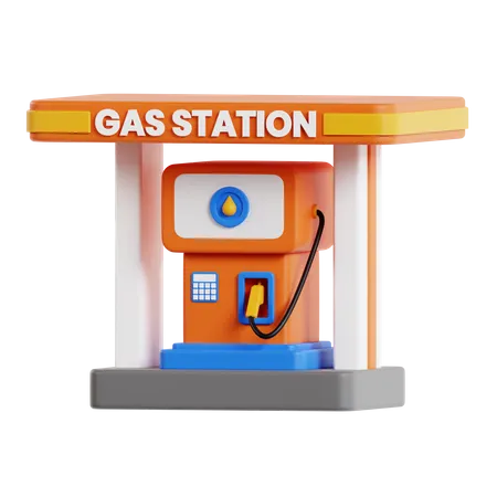 Gas Station  3D Icon