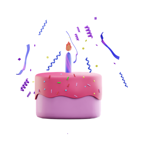 Gâteau d'anniversaire  3D Icon