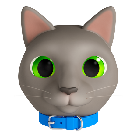 Gato gris  3D Illustration