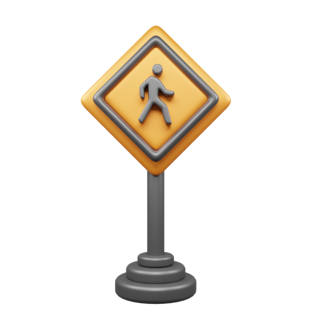 Gehweg voraus  3D Icon