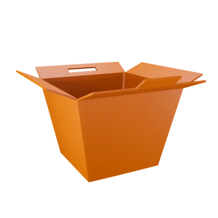 Geöffnete Essensbox  3D Illustration