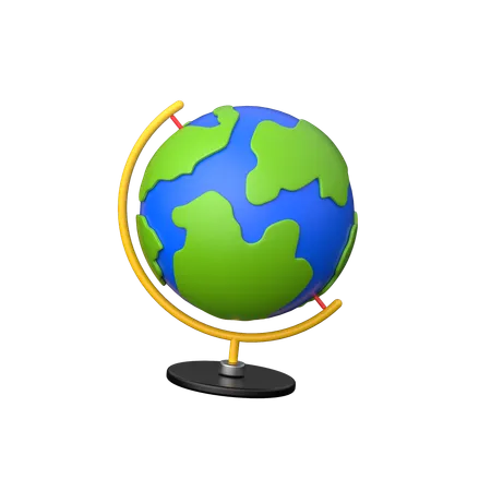 Geografía  3D Icon