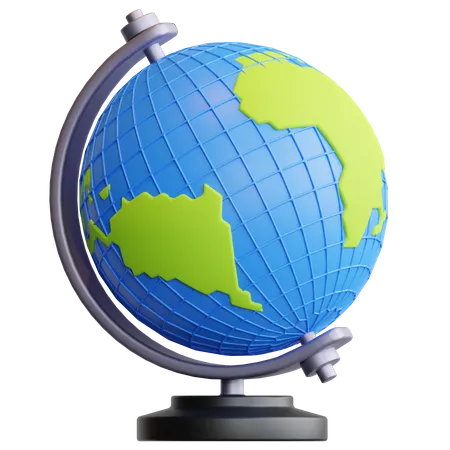 Geographic Globe  3D Illustration