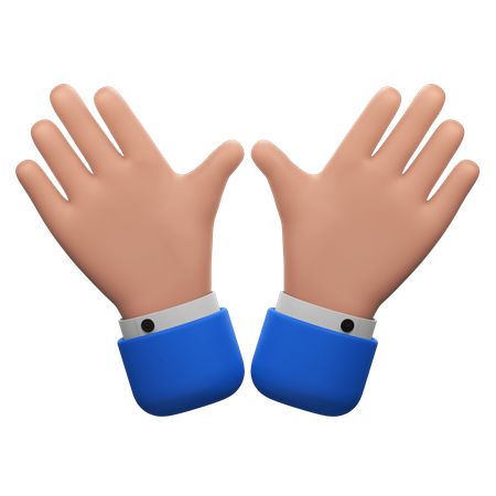 Geste mit offenen Handflächen  3D Icon