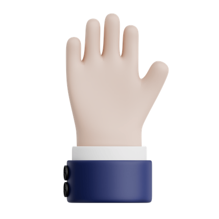 Gesto con la mano hola  3D Icon