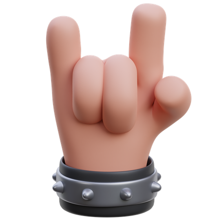 Gesto de mano de metal  3D Icon