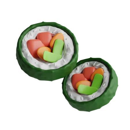 Gimbap  3D Icon