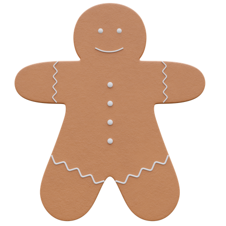 Gingerbread cookie man  3D Icon