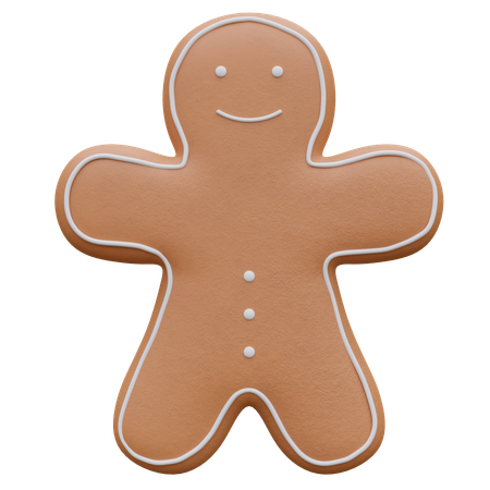 Gingerbread cookie man  3D Icon