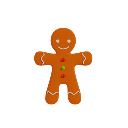 Gingerbread Man  3D Icon