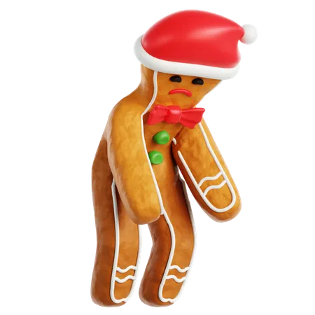 Gingerbread Man Sad  3D Icon