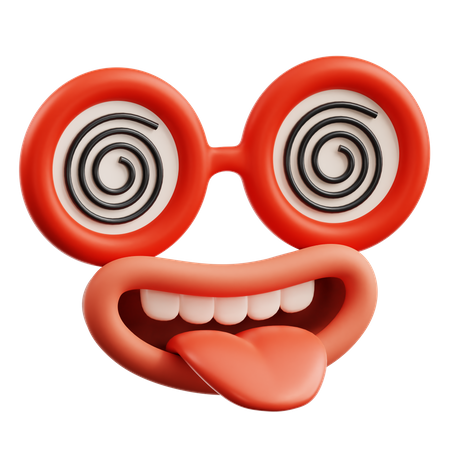 Glasses And Mouth  3D Icon