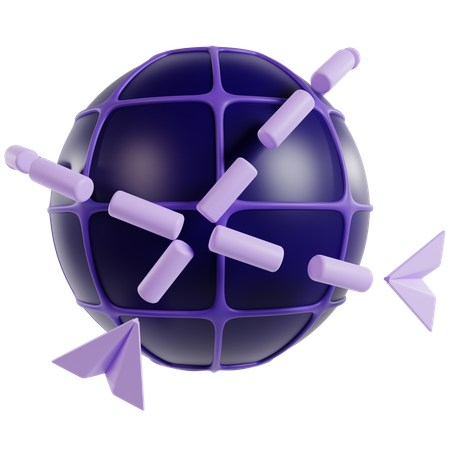 Global  3D Icon