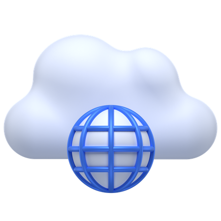 Global Cloud  3D Icon