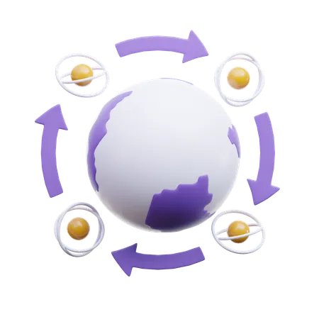 Global Connection  3D Icon