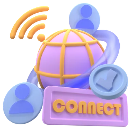 Global Connection  3D Icon