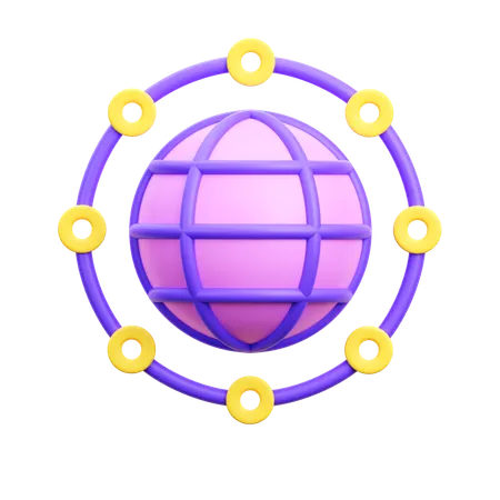 Global Connection  3D Icon