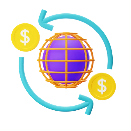 Global Currency  3D Icon