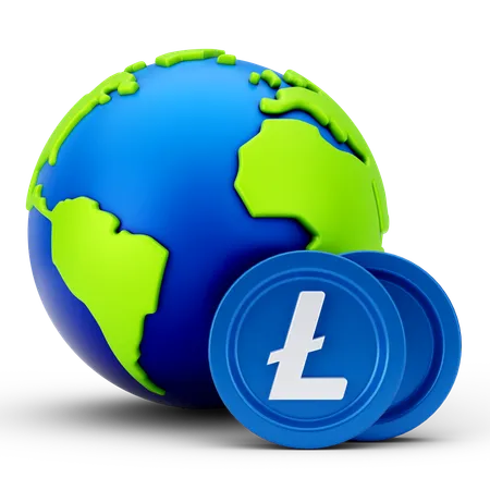 Global Linecoin  3D Icon