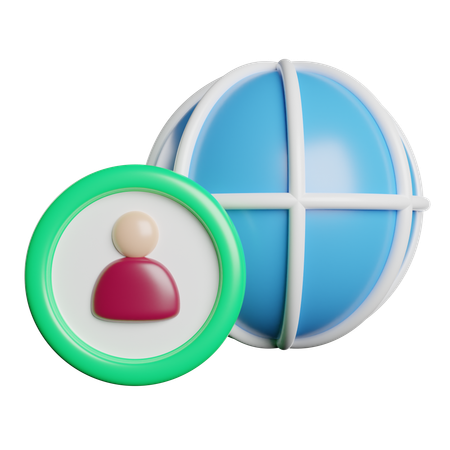 Global Network  3D Icon