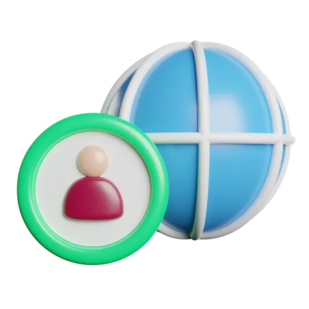 Global Network  3D Icon