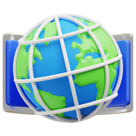 Global Network  3D Icon