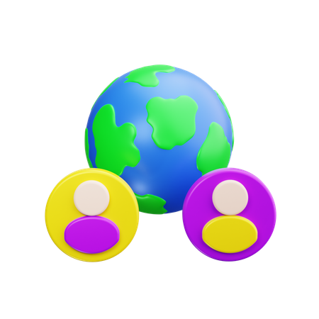 Global Network  3D Icon