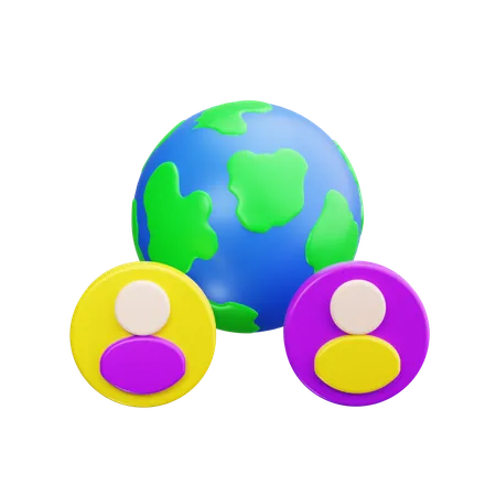 Global Network  3D Icon