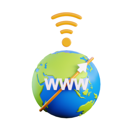 Global Network  3D Icon