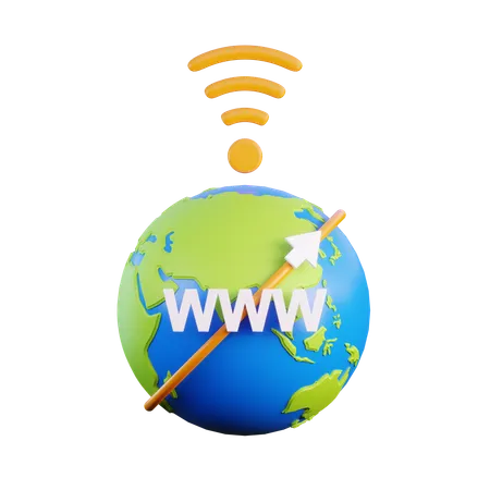 Global Network  3D Icon