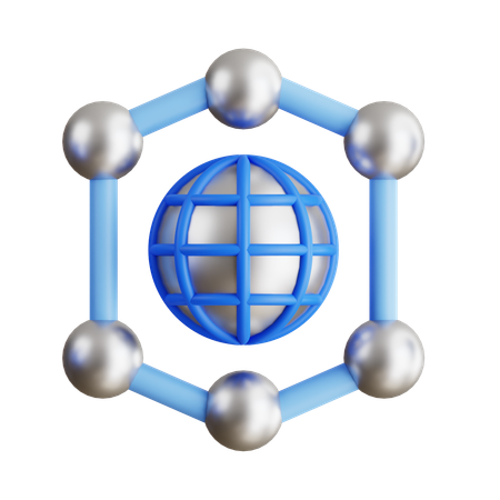 Global Network  3D Icon