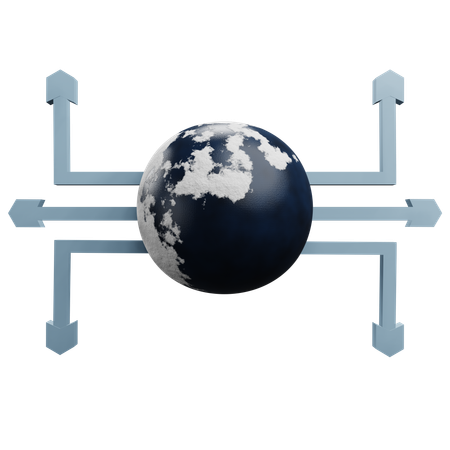 Global Network  3D Icon