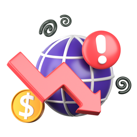 Global Recession  3D Icon