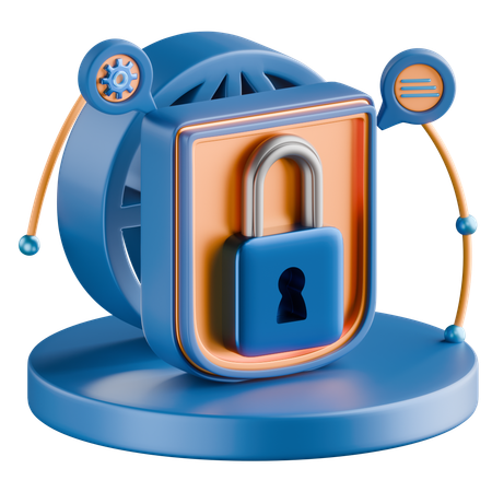 Global Security  3D Icon