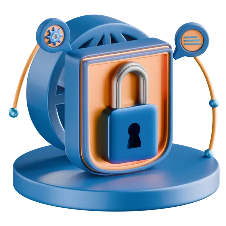 Global Security  3D Icon