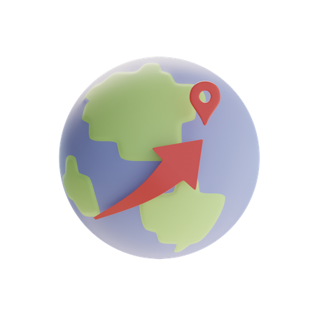 Global Shipping  3D Icon