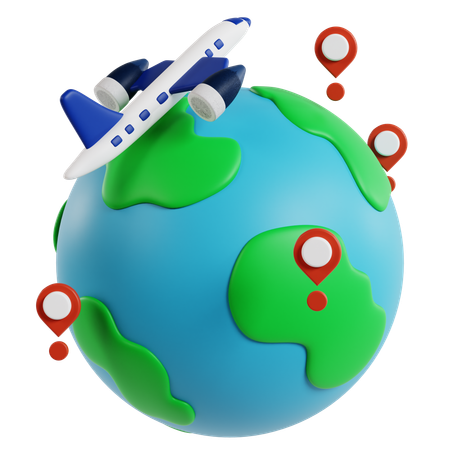 Global Travel Adventure  3D Icon