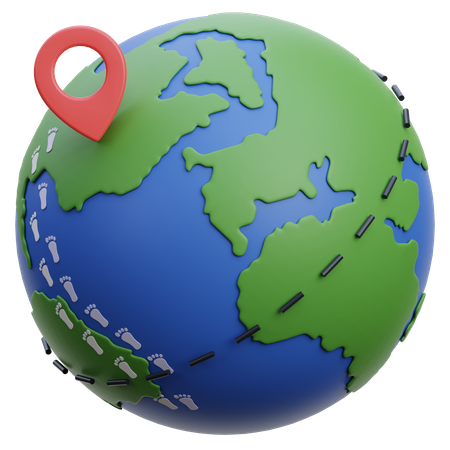 Globe Trotter  3D Icon