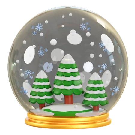 Globo de nieve de navidad  3D Icon