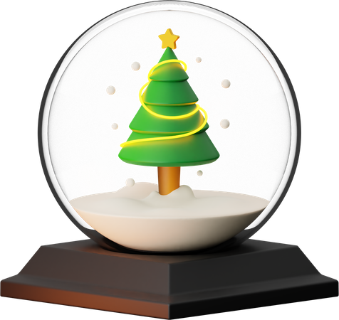 Globo de nieve de navidad  3D Icon