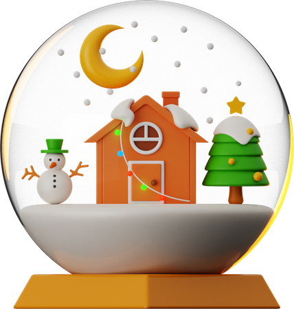 Globo de nieve de navidad  3D Icon