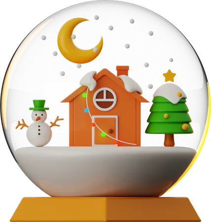 Globo de nieve de navidad  3D Icon